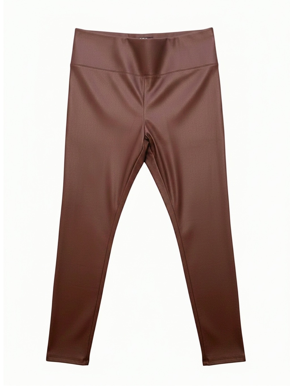 Navena Brown High Rise Coated Leggings - NWT - 20" waist 29" inseam 15" rise - Picture 3 of 5